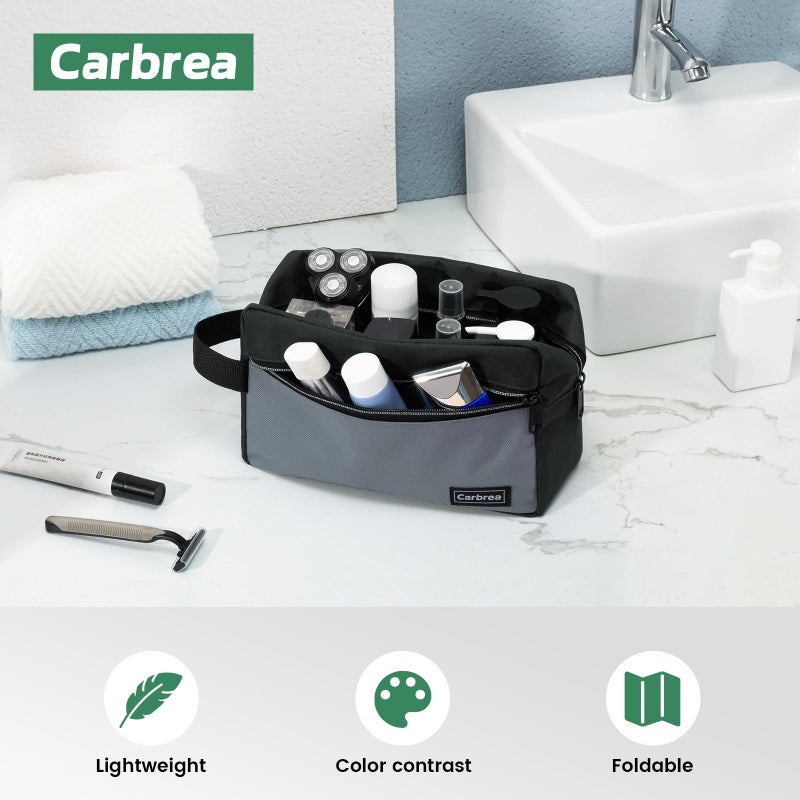Carbrea Travel Toiletry Bag - Small Toiletry Bag for Men Skincare Bag Doop Kit for Toiletries Accessories Gifts - Black - Image 5